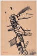 Reynold ARNOULD (1919-1980), Mains au travail, circa 1956-1959, feutre noir, 40 x 27 cm. Le Havre, musée d’art moderne André Malraux, don Marthe Arnould, 1981. © 2015 MuMa Le Havre / Charles Maslard