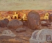 Charles COTTET (1863-1925), Sudanese Village (Aswan 1895), 1895, oil on paper pasted on panel, 32.3 x 41.5 cm. © MuMa Le Havre / Florian Kleinefenn