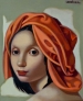 Tamara de LEMPICKA (1898-1980), The Orange Turban II, ca. 1945, oil on canvas, 30.5 x 26 cm. © MuMa Le Havre / David Fogel — © ADAGP, Paris, 2013