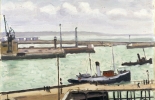 Albert MARQUET (1875-1947), La Passerelle du Havre, 1934, huile sur carton entoilé, 36,5 x 44,5 cm. Strasbourg - Musée d’Art Moderne et Contemporain. © Musées de Strasbourg