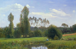 Claude MONET (1840-1926), Vue prise à Rouelles, 1858, oil on canvas, 46 × 65 cm. . © Bridgeman Images
