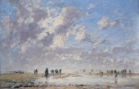 Eugène BOUDIN (1824-1898), Marée basse à Étaples, 1886, huile sur toile, 79 x 109 cm. © Musée des Beaux-Arts - Mairie de Bordeaux / L. Gauthier, F. Deval