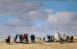 Eugène BOUDIN (1824-1898), La Plage à Trouville, 1865, huile sur toile, 38 x 62.8 cm. Gift of the Estate of Laurence Hutton. © Princeton, University Art Museum