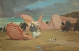 Denis ETCHEVERRY (1867-1952), Coup de vent à Trouville, avant 1907, huile sur toile, 110 x 115 cm. Paris, Musée d'Orsay. © RMN-Grand Palais (musée d'Orsay) / Hervé Lewandowski