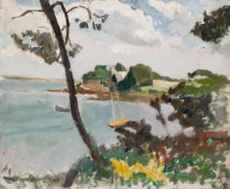 Jean PUY (1876-1960), Crique en Bretagne, ca. 1910, huile sur toile, 46 x 54,5 cm. © MuMa Le Havre / Florian Kleinefenn — © ADAGP, Paris, 2015