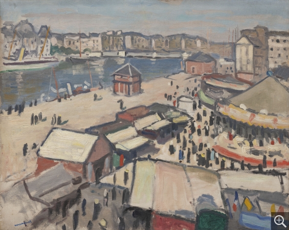 Albert MARQUET (1875-1947), Fête foraine au Havre, 1906, huile sur toile, 65 x 81 cm. Bordeaux, musée des beaux-arts. © Mairie de Bordeaux - musée des Beaux-Arts/Lysiane Gauthier