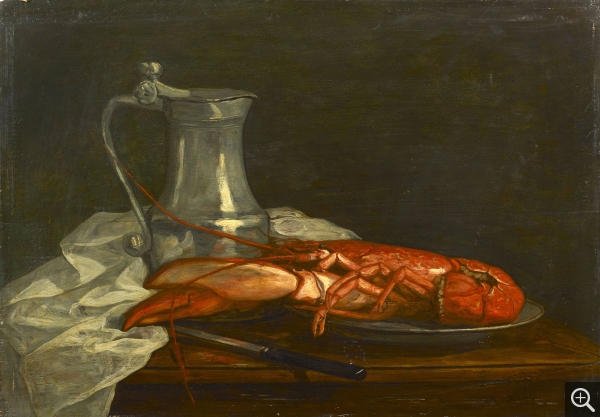 Eugène BOUDIN (1824-1898), Nature morte au homard, ca. 1853-1856, huile sur panneau, 40,5 x 59 cm. Archives Durand-Ruel. © Durand-Ruel & Cie