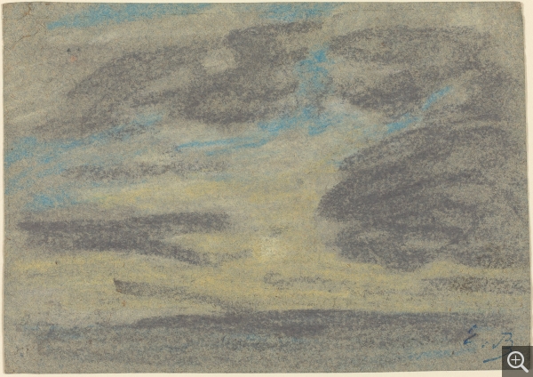 Eugène BOUDIN (1824-1898), Nuages au-dessus de la mer, ca. 1860-1865, pastel on wove paper, 11.5 x 16 cm. . © Washington, National Gallery of Art