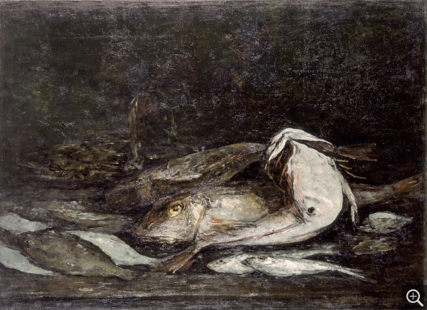 Eugène BOUDIN (1824-1898), Rougets et poissons, ca. 1873, huile sur toile, 71 x 97 cm. © Honfleur, musée Eugène Boudin / Henri Brauner