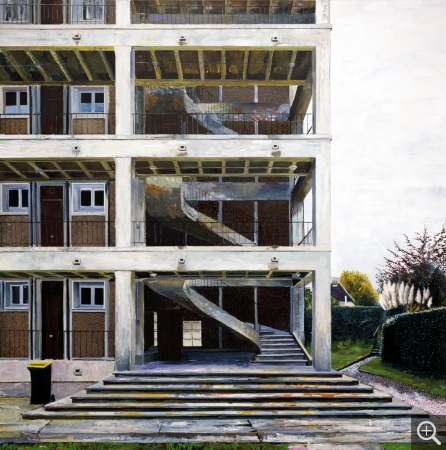 Yves BÉLORGEY (1960), Immeuble Jenner, 2016, oil on canvas, 243 x 243 cm. © Yves Bélorgey © Adagp, Paris 2017