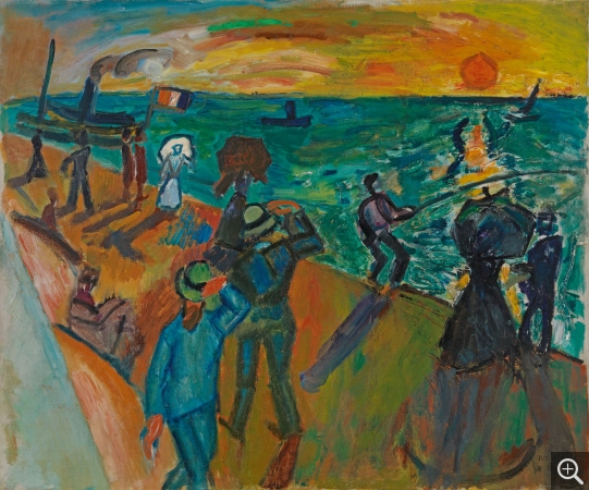 Raoul DUFY (1877-1953), Coup de vent. Pêcheurs à la ligne, 1907, oil on canvas, 54.2 × 65.3 cm. . © Musée Singer Laren © ADAGP, Paris 2019