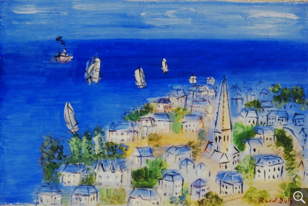 Raoul DUFY (1877-1953), Paysage de Sainte-Adresse, vers 1930, oil on canvas, 22 × 33 cm. Private collection. © Coll. part/droits réservés © ADAGP, Paris 2019