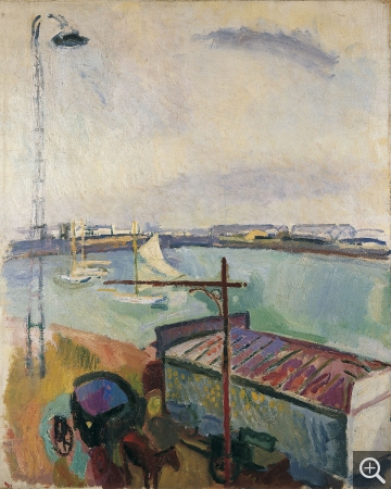 Raoul DUFY (1877-1953), Le Port du Havre [L’Avant-Port du Havre depuis le Grand Quai], 1906, huile sur toile, 81 × 65,5 cm. Wuppertal, Von der Heydt-Museum. © Wuppertal, Von der Heydt-Museum © ADAGP, Paris 2019