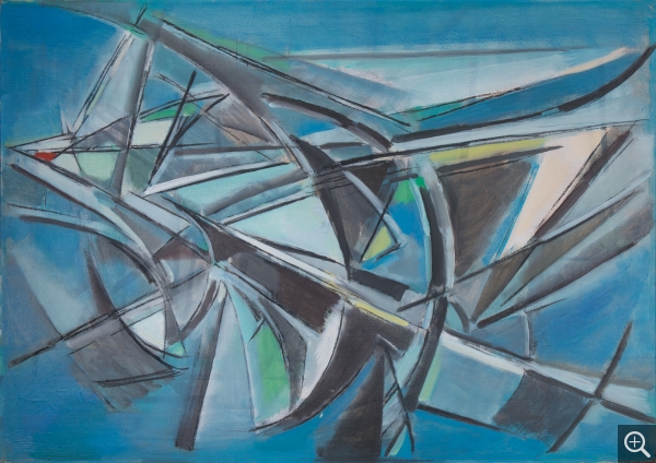 Reynold ARNOULD (1919-1980), Mouvement I. 1er état, vers 1958 - 1959, huile sur toile, 81,5 x 116,5 cm. Le Havre, musée d’art moderne André Malraux. © 2016 MuMa Le Havre / Charles Maslard