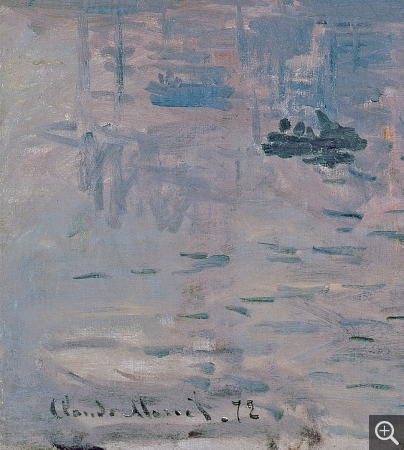 Claude MONET (1840-1926), Impression, soleil levant (détail), 1872, huile sur toile, 50 × 65 cm. Paris, Musée Marmottan Monet, don Victorine et Eugène Donop de Mouchy, 1940. © Bridgeman Images