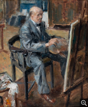 Reynold ARNOULD (1919-1980), Portrait de mon maître Jacques-Emile Blanche, 1933, huile sur toile contrecollée sur carton, 45,8 x 37,7 cm (avec cadre). MuMa musée d'art moderne André Malraux, Le Havre, achat de la ville, 2018. © 2019 MuMa Le Havre / Charles Maslard