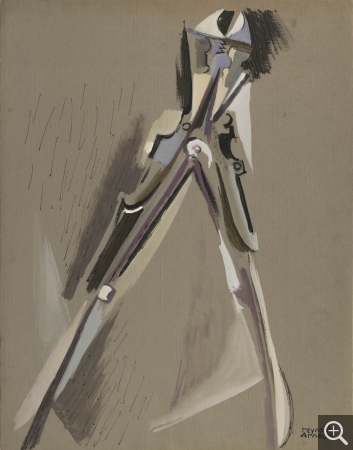 Reynold ARNOULD (1919-1980), Pince-coupante, circa 1958-1959, encre et gouache sur papier vélin, 66,3 x 51,1 cm. Le Havre, musée d’art moderne André Malraux, don Marthe Arnould, 1981. © 2015 MuMa Le Havre / Charles Maslard