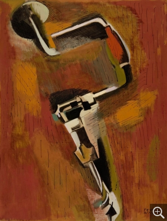 Reynold ARNOULD (1919-1980), Vilebrequin, circa 1958-1959, encre et gouache sur papier vélin, 67 x 61,1 cm. Le Havre, musée d’art moderne André Malraux, don Marthe Arnould, 1981. © 2015 MuMa Le Havre / Charles Maslard