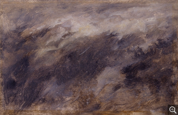 Eugène BOUDIN (1824-1898), Dappled Sky, ca. 1848-1853, oil on paper, 9 x 14.5 cm. © MuMa Le Havre / Florian Kleinefenn