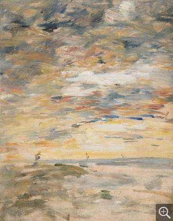 Eugène BOUDIN (1824-1898), Étude de ciel au couchant, ca. 1888-1895, oil on wood, 27.5 x 21 cm. © MuMa Le Havre / Florian Kleinefenn