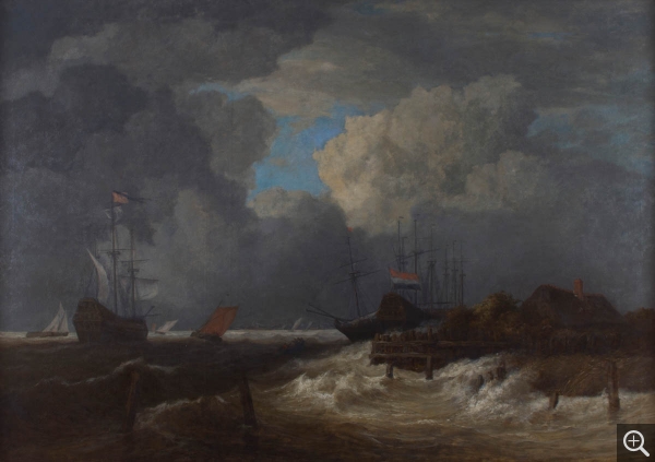 Eugène BOUDIN (1824-1898), La Tempête [d’après Jacob van Ruisdaël], ca. 1853-1854, huile sur toile, 110,5 x 156 cm. © MuMa Le Havre / Charles Maslard