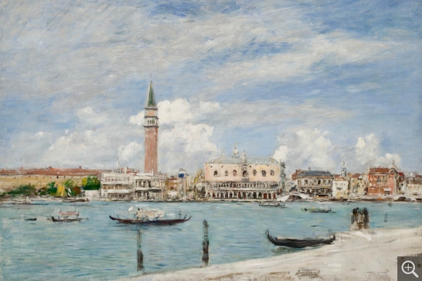 Eugène BOUDIN (1824-1898), La Place Saint-Marc à Venise vue du Grand Canal, 1895, huile sur toile, 50,2 x 74,2 cm. © MuMa Le Havre / Florian Kleinefenn