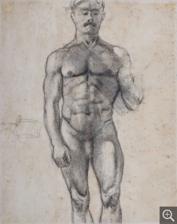 Albert COPIEUX (1885-1956), Académie d’homme nu (verso), 1917, pencil. © MuMa Le Havre / Charles Maslard