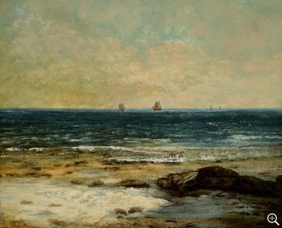 Gustave COURBET (1819-1877), Les Bords de la mer à Palavas, ca. 1854, huile sur toile, 60 x 73,5 cm. © MuMa Le Havre / Florian Kleinefenn