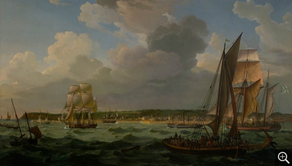 Louis-Philippe CREPIN (1772-1851), Le Havre vu de la mer, oil on canvas, 145 x 253 cm. © MuMa Le Havre / Florian Kleinefenn