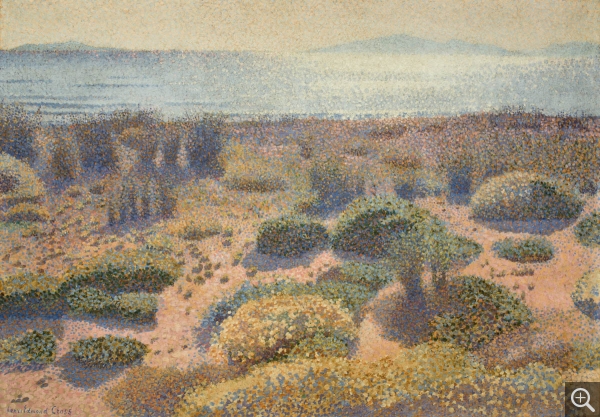 Henri Edmond CROSS (1856-1910), Plage de la Vignasse, les Îles d'Or, 1891-1892, huile sur toile, 65,5 x 92,2 cm. © MuMa Le Havre / David Fogel