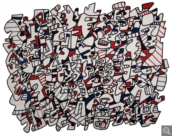 Jean DUBUFFET (1901-1985), Ontogénèse, 1975, vinyle sur panneau, 251 x 316 cm. © MuMa Le Havre / Florian Kleinefenn — © ADAGP, Paris, 2013