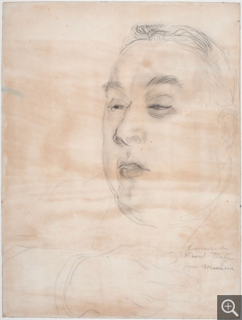 Raoul DUFY (1877-1953), Portrait de Gustave Coquiot, 1924, crayon, 52 x 40,5 cm. © MuMa Le Havre / Charles Maslard