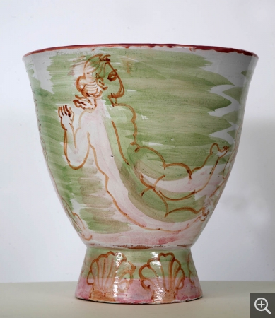 Raoul DUFY (1877-1953), Vase with Bathers and Swans, 1930, ceramic, h. : 29.5 cm / diam. : 29.5 cm. © MuMa Le Havre / Charles Maslard — © ADAGP, Paris, 2013