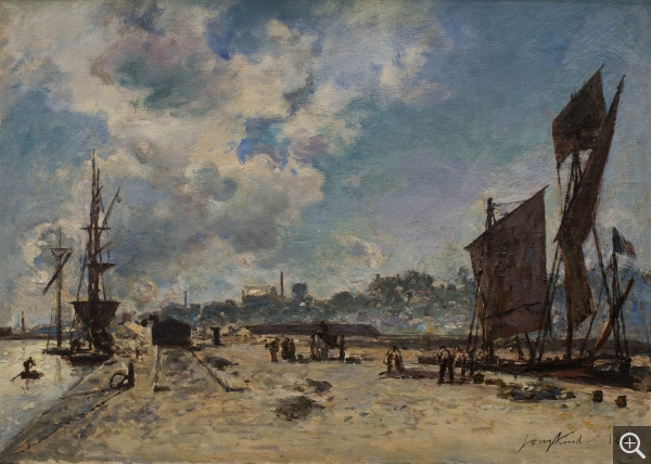 Johan Barthold JONGKIND (1819-1891), Quai à Honfleur, 1866, huile sur toile, 32,5 x 46 cm. © MuMa Le Havre / David Fogel