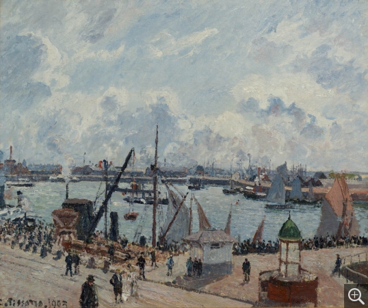 Camille PISSARRO (1831-1903), The Outer Harbour of Le Havre, Morning, Sun, Rising Tide , 1903, oil on canvas, 54.5 x 65 cm. © MuMa Le Havre / David Fogel