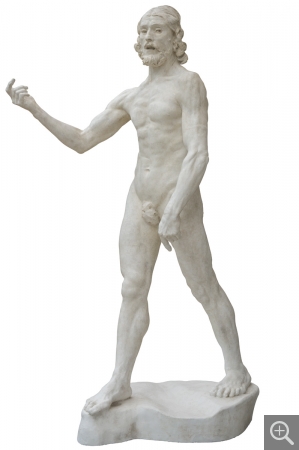 Auguste RODIN (1840-1917), Saint John the Baptist, 1880, plaster with gum lacquer varnish, 203 x 71.7 x 119.5 cm. © MuMa Le Havre / Charles Maslard