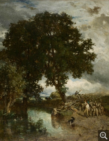 Constant TROYON (1810-1865), Vue des environs de Sézanne, ca. 1848-1849, oil on canvas, 163 x 127.5 cm. © MuMa Le Havre / Florian Kleinefenn