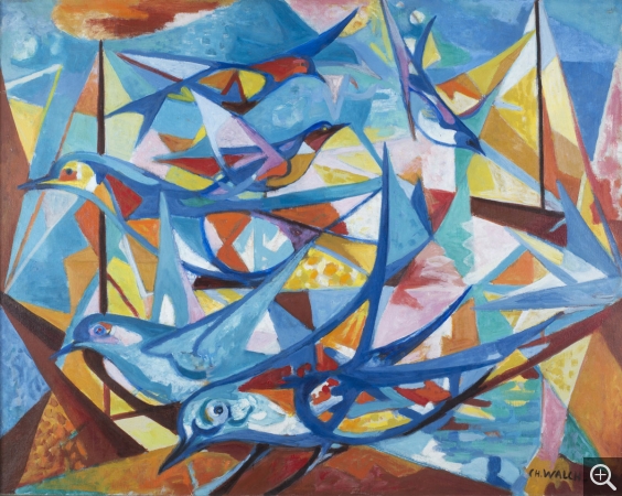 WALCH Charles (1896-1948), Vol et voile, 1947, huile sur toile, 72,8 x 92,2 cm. Le Havre, musée d'art moderne André Malraux, don en 1964. © 2015 MuMa Le Havre / Charles Maslard