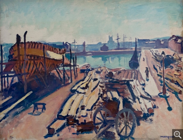 Albert MARQUET (1875-1947), Le Port de Fécamp, 1906, huile sur toile, 65 cm x 81 cm. Musée des beaux-arts de Quimper, dépôt de l'État en 1913. © Musée des beaux-arts de Quimper