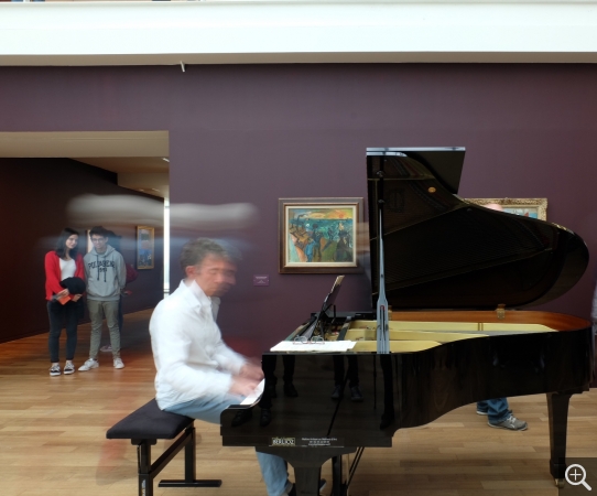 Jérôme Canavaggia au piano, Nuit des musées 2019. © MuMa Le Havre / Claire Palué