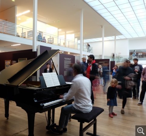 Jérôme Canavaggia au piano, Nuit des musées 2019. © MuMa Le Havre / Claire Palué