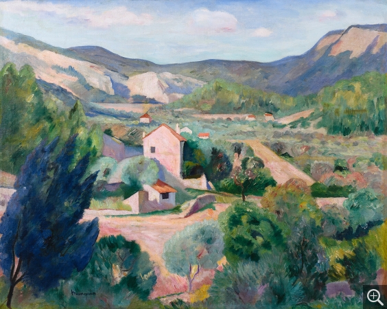 Henri MANGUIN (1874-1949), La Plaine, Cassis-sur-Mer, 1913, huile sur toile, 100 x 120 cm. Collection du Centre national des arts plastiques- achat de l’Etat français -1916. © CNAP/ François Dugué