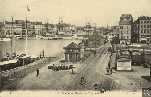 Le Havre. Bassin du Commerce. , vers 1900, . 