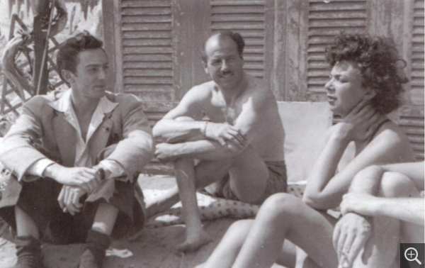 Reynold Arnould sur la Côte d’Azur avec Leonor Fini et le Prince Jean-Louis de Faucigny-Lucinge. Archives Leonor Fini. © Droits réservés