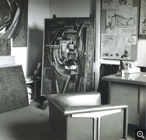 Bureau de Reynold Arnould, directeur des Galeries nationales du Grand Palais, vers 1966. Collection Rot-Vatin