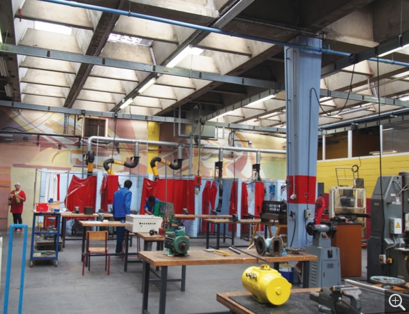 Atelier ouest du lycée Robert Schuman Le Havre-Caucriauville en 2016. © cliché François Vatin