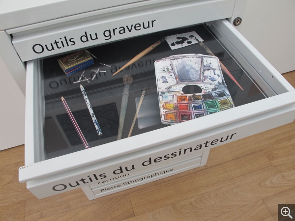 Les tiroirs-vitrines. © MuMa Le Havre / Marie Bazire