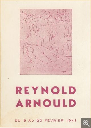 Prospectus de l’exposition de Reynold Arnould à l’Office national du tourisme et de la propagande de la Principauté de Monaco, février 1943. 16 x 11,7 cm. Collection Rot-Vatin