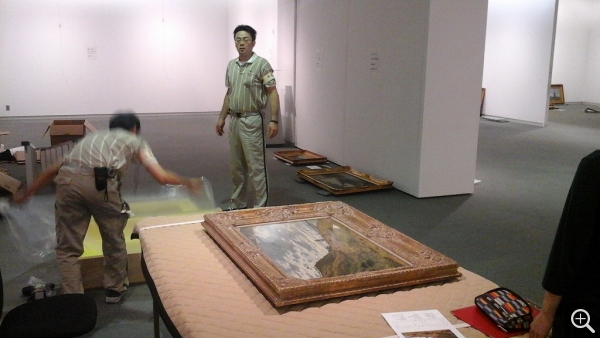 02/09/2014 : Découverte du tableau de Monet, Promenade sur les falaises de Sainte-Adresse, 1867. Tokyo, Matsuoka Museum of Art. © MuMa Le Havre