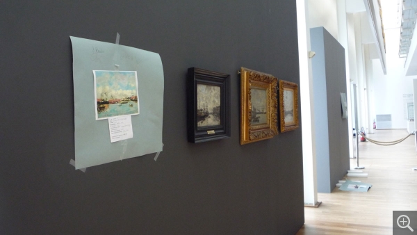 19/04/2013 : Montage de l'exposition « Pissarro dans les ports ». © MuMa Le Havre / Pauline Berthelot